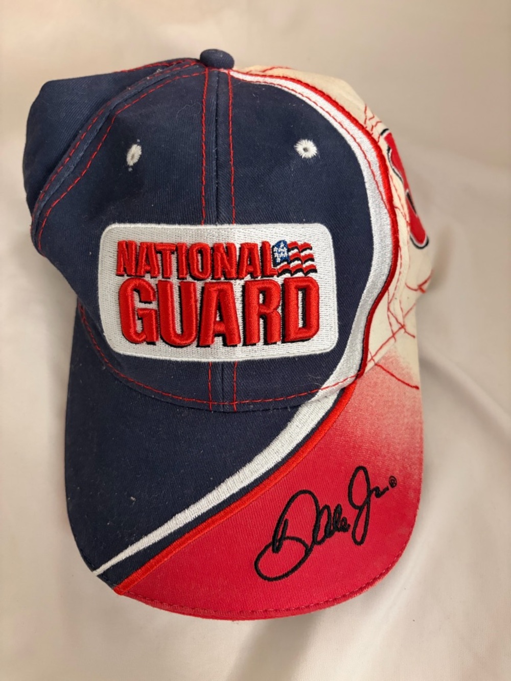 Dale Earnhardt Jr. National Guard NASCAR Cap — Signed